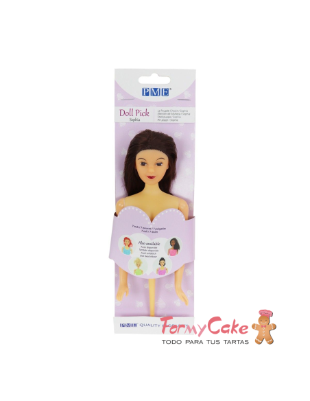 Muñeca Castaña para Tartas PME