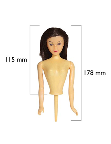 Muñeca Castaña para Tartas PME