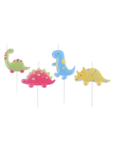 Velas Dinosaurio 4ud PME