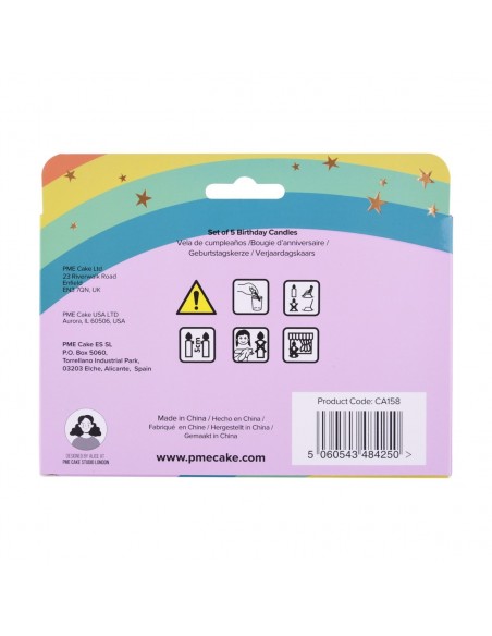 Velas Arcoiris 4ud PME