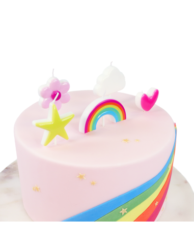 Velas Arcoiris 4ud PME