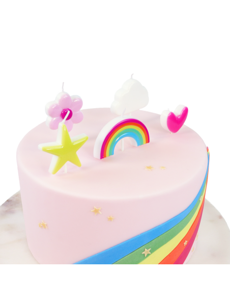 Velas Arcoiris 4ud PME