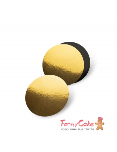 Base Redonda Oro/Negra para Tartas 15cm Pastkolor