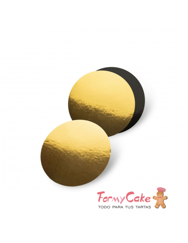 Base Redonda Oro/Negra para Tartas 15cm Pastkolor