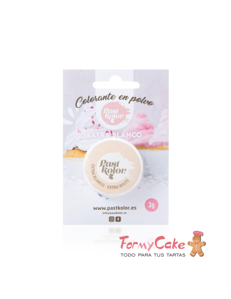 Colorante Polvo Extra Blanco 3gr Pastkolor