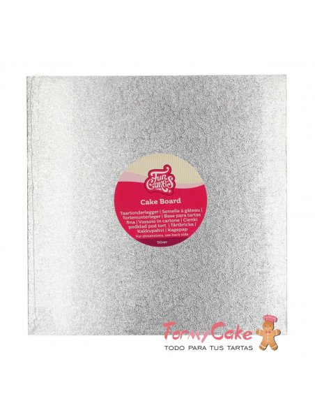 Base Cuadrada para Tartas 25cm Funcakes