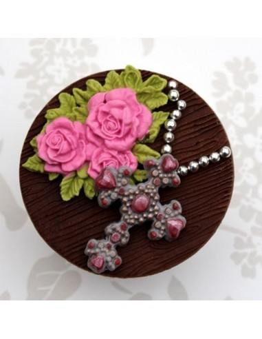 Molde de Silicona Cruz Perlada Katy Sue