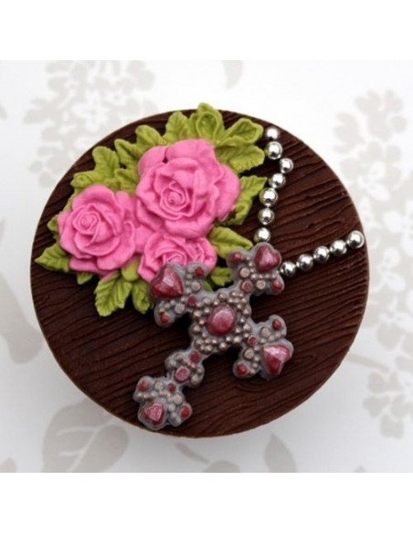 Molde de Silicona Cruz Perlada Katy Sue