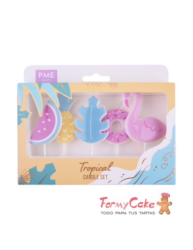 Velas Fiesta Tropical 5ud PME