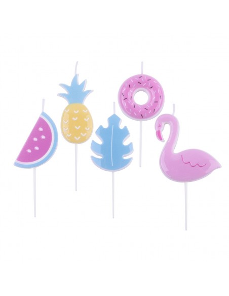 Velas Fiesta Tropical 5ud PME