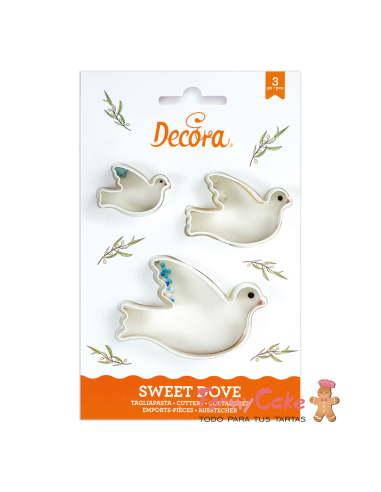 Kit 3 Cortadores Paloma Decora