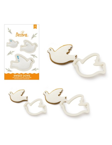 Kit 3 Cortadores Paloma Decora