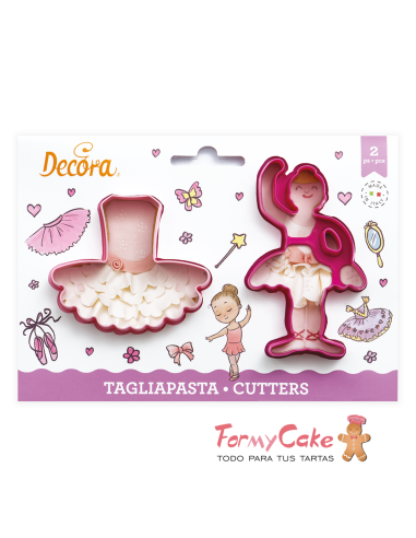 Kit 2 Cortadores Bailarina y Tutú Decora