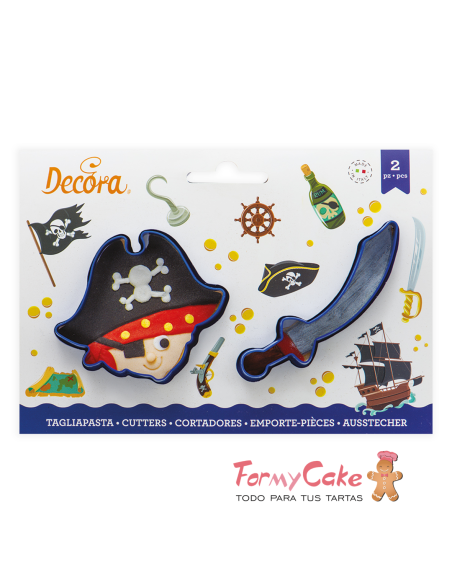 Kit Cortadores Pirata Y Sable 2ud. Decora