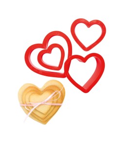 Set 4 Cortadores De Corazón Decora 2