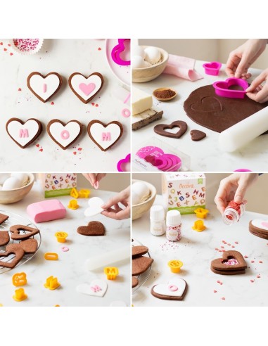 Set 4 Cortadores De Corazón Decora