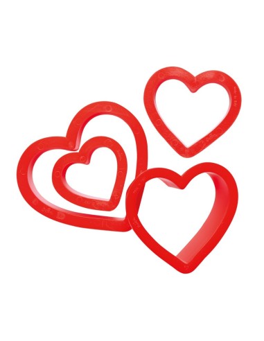 Set 4 Cortadores De Corazón Decora