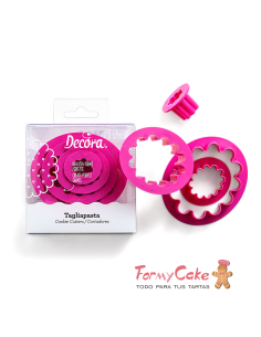 Set 4 Cortadores De Óvalo Rizado Decora