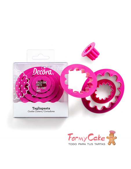 Set 4 Cortadores De Óvalo Rizado Decora