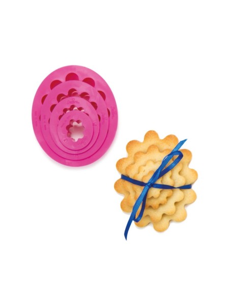 Set 4 Cortadores De Óvalo Rizado Decora