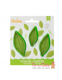 Kit Cortador Hoja Larga 3ud Decora