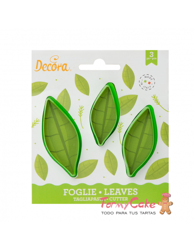 Kit Cortador Hoja Larga 3ud Decora