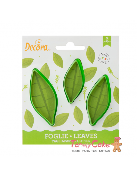 Kit Cortador Hoja Larga 3ud Decora