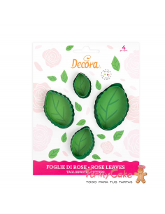 Kit Cortador Hojas De Rosa 4ud Decora