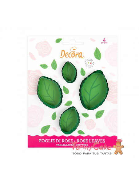 Kit Cortador Hojas De Rosa 4ud Decora