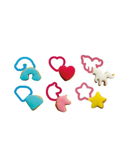 Set 6 Cortadores Unicornio Decora