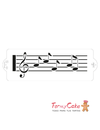 Stencil Partitura 10x30 cm Decora