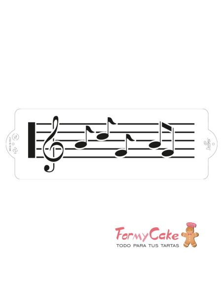 Stencil Partitura 10x30 cm Decora