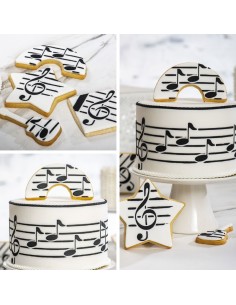 Stencil Partitura 10x30 cm Decora 2