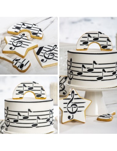 Stencil Partitura 10x30 cm Decora