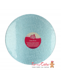 Base Redonda Gruesa para Tartas 30cm Azul Claro Funcakes