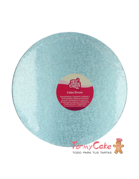 Base Redonda Gruesa para Tartas 30cm Azul Claro Funcakes