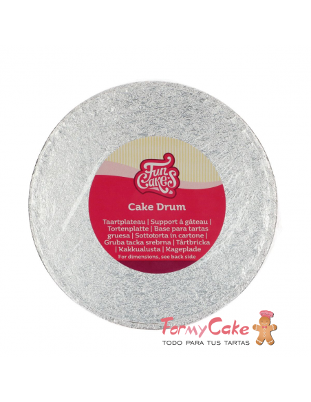 Base Redonda Gruesa para Tartas 17cm Funcakes