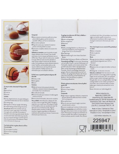 Molde Metal Molde Balón 3D Wilton