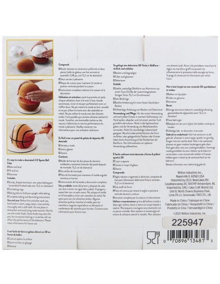 Molde Metal Molde Balón 3D Wilton