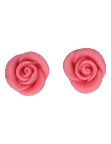 Decoraciones De Mazapán Rosas Color Rosa, 6ud. Funcakes