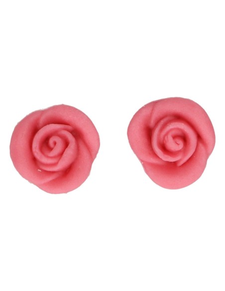 Decoraciones De Mazapán Rosas Color Rosa, 6ud. Funcakes
