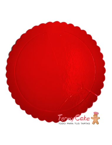 Base Ondulada Extrafuerte Roja 20cm