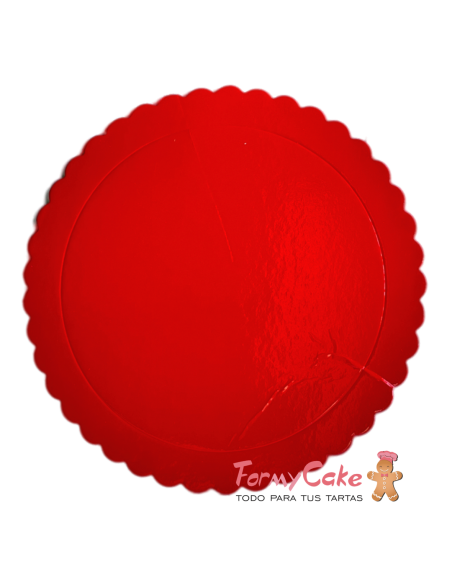 Base Ondulada Extrafuerte Roja 20cm