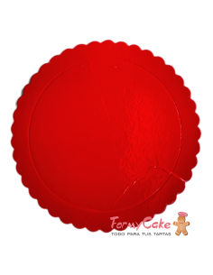 Base Ondulada Extrafuerte Roja 20cm