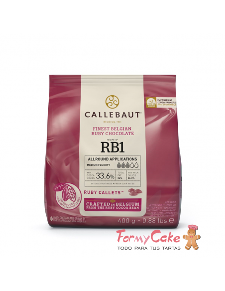 Chocolate Callets -Rubí- 400gr Callebaut