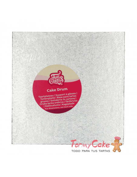 Base Cuadrada para Tartas Gruesa 40cm Funcakes