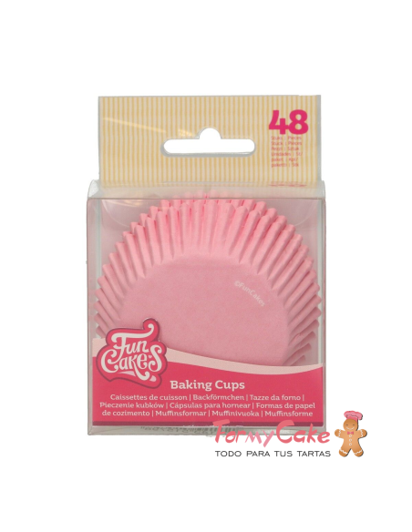 Cápsulas para Hornear Rosa Claro 48ud. Funcakes
