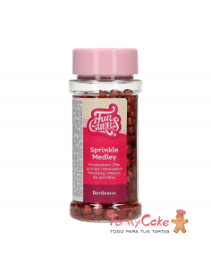 Decoración Comestible Sprinkle Medley Burdeos 60g Funcakes
