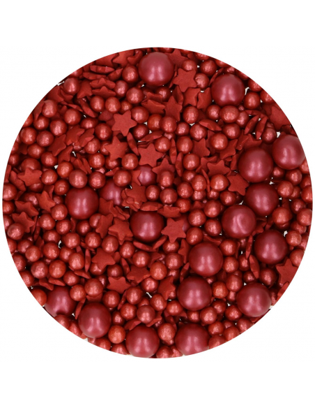 Decoración Comestible Sprinkle Medley Burdeos 60g Funcakes