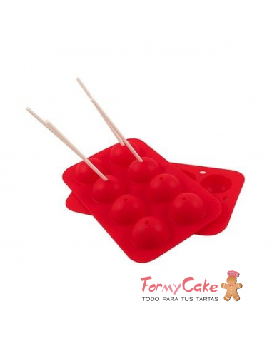Molde Silicona 8 Cake Pops + Sticks Pastkolor